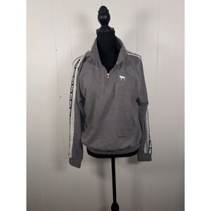 PINK Victoria's Secret Pullover Womens Small Quarter Zip Sweatshirt Dog‎ Pockets